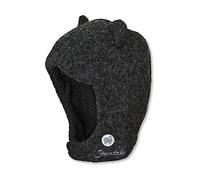 Sterntaler Baby Jungen Schalmütze Kleinkinder Schalmütze Mütze - Schalmütze Kinder - aus Merino Wolle mit Klettverschluss - anthrazit meliert, 43