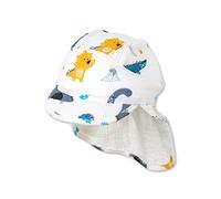 Sterntaler Baby Jungen Schirmmütze Baby Schirmmütze Nackenschutz Dinos - Schirmmütze Baby, Baby Mützen - aus Baumwolle - beige, 45