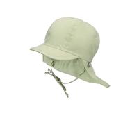 Sterntaler Baby Jungen Schirmmütze Baby Schirmmütze zum Binden mit Nackenschutz Touch Sonnenhut - Schiebermütze, Baskenmütze - waschbar - grün, 45