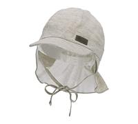 Sterntaler Baby Jungen Schirmmütze Baby Schirmmützen Nackenschutz mit Ringel - Schirmmütze Baby, Baby Mützen - aus Baumwolle - dunkelgrün, 51