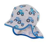Sterntaler Schirmmütze TRAKTOR mit Nackenschutz in hellgrau melange, Gr. 45, junge