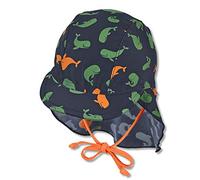 Sterntaler Baby - Jungen Schirmmütze mit Nackenschutz und Bindebändern, UV-Schutz 50+, Farbe: Marine