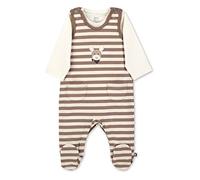Sterntaler Baby Jungen Strampler GOTS Set Emmi - Strampler Baby, Babystrampler - aus gestreiftem Single Jersey - braun, 50