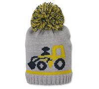 Sterntaler Baby-Jungen Strickmütze Bagger Mütze, Silber Mel, 47