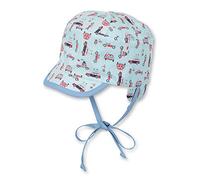 Sterntaler - Baby Jungen Wende-Schirmmütze zum Binden mit Ohrenschutz Fahrzeuge, Sandstein - 1601828, Größe 41