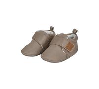 Sterntaler Krabbelschuhe Uni - Baby Schuhe aus Canvas mit Klettverschluss - Baby und Kleinkind Hausschuh - aufgenähte Sternen Sohle rutschfest - Unisex Sneaker mit Jersey Futter, graubeige, Größe 20