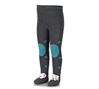 Sterntaler Kleinkind Unisex Eisbär Elia - Babystrumpfhose, Krabbelstrumpfhose mit Anti Rutsch Noppen- anthrazit meliert, 80