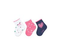 Sterntaler Baby Mädchen Baby Socken Baby-Söckchen 3er Pack Pferd - Socken Baby, Babysöckchen, Babysocken - aus Baumwolle - weiß, 18