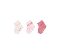 Sterntaler Baby Mädchen Baby Socken GOTS Söckchen 3er-Pack Punkte Strümpfe - Socken Baby - mit Punkte Motiv und uni - beige, 17/18