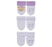 Sterntaler Baby Mädchen Baby Socken Söckchen 3er Ballerina Socken - Babysocken, Babykleidung, Baumwollsocken Baby mit Plüsch - waschbar - weiß, 16