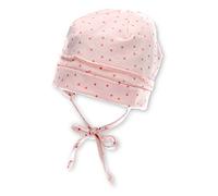Sterntaler Baby Mädchen Beanie Baby GOTS Beanie Mütze - Beanie Baby, Kinderbeanie, Babymütze - aus Baumwolle mit Bindeband - rosa, 35