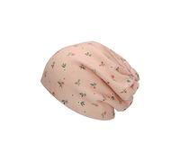 Sterntaler Baby Mädchen Beanie Baby Slouch-Beanie Blümchen Mütze - Beanie Baby, Kinderbeanie, Babymütze - mit Blumen und Knopf - rosa, 43