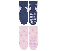 Sterntaler Baby-Mädchen Doppelpack Katze+Blumen ABS Söckchen, blau, 18, 8002226