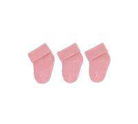 Sterntaler 3er Pack Erstlingssocken mit Umschlag Vollplüsch - Herzen - Rosa Grau - Gr. 0 - 4 Monate