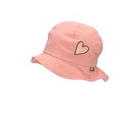 Sterntaler Baby Mädchen Flapper Baby Sonnenhut Flimmerherz Hut - Sonnenhut, Sommerhut, Babymütze mit Nackenschutz - waschbar - zartrosa, 45