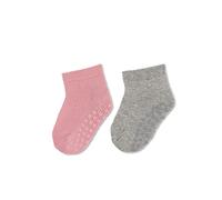 Sterntaler Baby - Mädchen Fliesen Socken Baby Abs-söckchen Doppelpack Uni Kurz, Rosa, 24