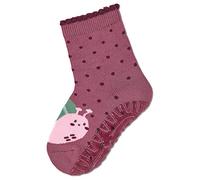 Sterntaler Baby Mädchen Fliesen Socken Baby FLI AIR Schnecke Strümpfe - Fliesen Rutsch Socken Baby - mit Schnecke Motiv und Vollplüsch - brombeer, 28