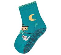 Sterntaler Baby Mädchen Fliesen Socken Baby Glitzer-Flitzer AIR Hexe Strümpfe - Fliesen Rutsch Socken Baby - mit Vollplüsch - dunkeltürkies, 18