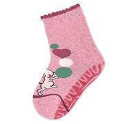 Sterntaler Baby Mädchen Fliesen Socken Baby Glitzer-Flitzer Soft Maus Strümpfe - Fliesen Rutsch Socken Baby - mit Vollplüsch - rosa meliert, 18