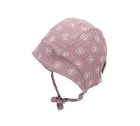 Sterntaler Baby Mädchen Häubchen Häubchen Blättli Sonnenhut - Erstlingsmütze, Babymütze, Neugeborenenmütze mit Bindebändern - waschbar - lila, 45