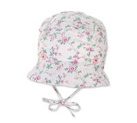 Sterntaler Baby Mädchen Hut Baby Hut Blumen - Baby Hut, Kopfbedeckung Baby Sommer, Sommerhut Baby - aus Baumwolle - weiß, 49