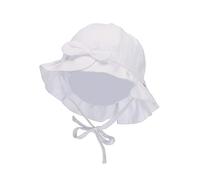 Sterntaler Baby Mädchen Hut Baby Hut Leinen - Baby Hut, Kopfbedeckung Baby Sommer, Sommerhut Baby - aus Baumwolle - weiß, 43