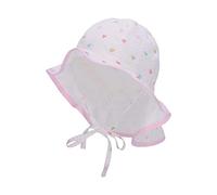 Sterntaler Baby Mädchen Hut Baby Sonnenhut Herzi - Baby Hut, Kopfbedeckung Baby Sommer, Sommerhut Baby - aus Baumwolle - beige, 47