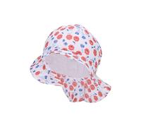 Sterntaler Baby Mädchen Hut Baby Sonnenhut Mohnblumen - Baby Hut, Kopfbedeckung Baby Sommer, Sommerhut Baby - aus Baumwolle - rosa, 47