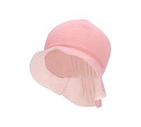 Sterntaler Baby Mädchen Hut Baby Sonnenhut zum Wenden Uni - Baby Hut, Kopfbedeckung Baby - aus Baumwoll Musselin (Bio) - zartrosa, 43