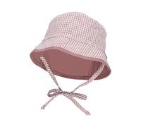 Sterntaler Baby Mädchen Hut Baby Wende Fischerhut Karo - Baby Hut, Kopfbedeckung Baby Sommer, Sommerhut Baby - aus Baumwolle - rosa, 45