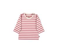 Sterntaler Baby Mädchen Langarmshirt Baby GOTS Langarm-Shirt gestreift - Baby Shirt Langarm - mit Esel Stickerei und Knopf - rosa, 50