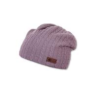 Sterntaler Baby - Mädchen Mütze Baby Beanie Mütze Zopfmuster, Lila, 53