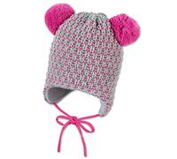 Sterntaler Baby - Mädchen Mütze Baby Bommelmütze Struktur, Rosa, 49