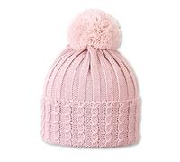 Sterntaler Bommelstrickmütze Rippe rosa - Mädchen - Gr. 49 cm