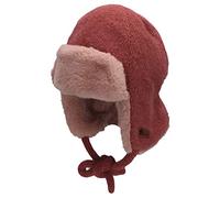 Sterntaler Baby Mädchen Mütze Baby Fliegermütze uni Mütze - Mütze Baby, Kappe Kinder - mit Ohrenklappen und Bindeband - brombeer, 47