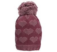 Sterntaler Baby Mädchen Mütze Baby GOTS Bommelmütze Herzen Mütze - Mütze Baby, Kappe Kinder - gefüttert mit Baumwollfleece - pink, 53