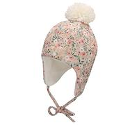 Sterntaler Baby Mädchen Mütze Baby Inka Blümchen Mütze - Mütze Baby, Kappe Kinder - Bedruckt mit Blumen und Bindeband - rosa, 45