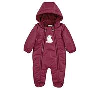 Sterntaler Baby - Mädchen Overall Baby Overall Gesteppt mit Kapuze Eisbär Elia, Dunkelrot, 74