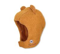 Sterntaler Baby Mädchen Schalmütze Kleinkinder Schalmütze Mütze - Schalmütze Kinder - aus Merino Wolle mit Klettverschluss - hellbraun, 45