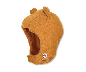 Sterntaler Baby Mädchen Schalmütze Kleinkinder Schalmütze Mütze - Schalmütze Kinder - aus Merino Wolle mit Klettverschluss - Hellbraun, 47