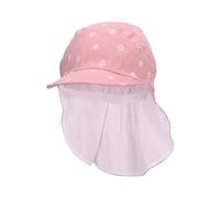 Sterntaler Baby Mädchen Schirmmütze - Baby Mütze mit Nackenschutz, Punkte - zartrosa, 49
