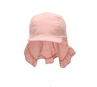 Sterntaler Baby Mädchen Schirmmütze Baby Schirmmütze mit Nackenschutz Welle Sonnenhut - Schiebermütze, Baskenmütze - waschbar - zartrosa, 43