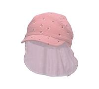 Sterntaler - Musselin-Schirmmütze BLUMEN mit Nackenschutz in rosa Gr.47