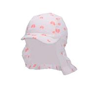 Sterntaler Baby Mädchen Schirmmütze Baby Schirmmütze Nackenschutz Herzen - Schirmmütze Baby, Baby Mützen - aus Baumwolle - beige, 45