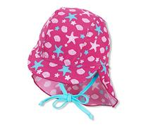 Sterntaler Baby - Mädchen Schirmmütze mit Nackenschutz Sealife Sonnenhut, magenta, 45 EU