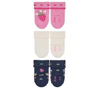 Sterntaler Baby-Mädchen Söckchen 3er-Pack Erdbeer Socken, rosa, 13-14
