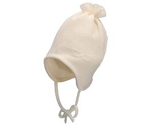 Sterntaler Baby Mädchen Strickmütze Baby Strickmütze Schleife Mütze - Baby Strickmütze - mit Schleife, Ohrenklappen und Bindeband - beige, 47