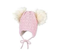 Sterntaler Baby - Mädchen Strickmütze Baby Strickmütze Struktur mit Ohrenklappen, Rosa, 47