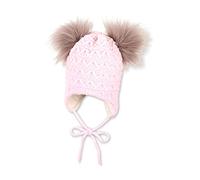 Sterntaler Baby-Mädchen Strickmütze Puscheli Mütze, Rosa, 51