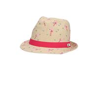 Sterntaler Baby Mädchen Strohhut Baby Kinderstrohhut Flamingo Hut - Sonnenhut, Strandhut, Sommerhut mit rotem Kopfband und Flamingos - beige, 47